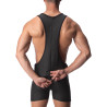 Barcode Berlin Body Singlet avec Zip DICK Noir